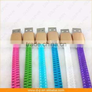 Hot Sale Solid Color Zipper Usb Cable 2 in 1 Usb Cable for Laptop thumbnail-3