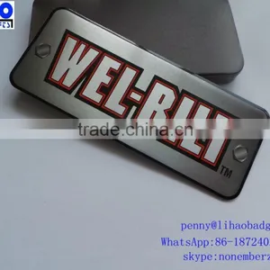 Custom Brushed Silver Metal Brand Logo Label, Self Adhesive Aluminum Stickers thumbnail-3