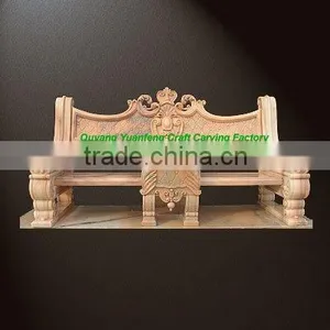 Outdoor Marble Bench Garden Stone Bench for Sale thumbnail-1