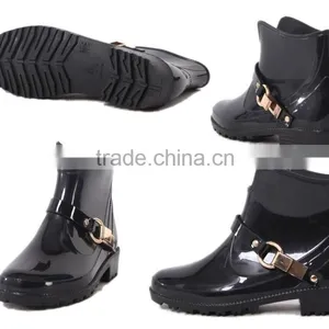 High Quality Cheap PVC Ankle Boots, Garen PVC Rain Boots for Women thumbnail-5