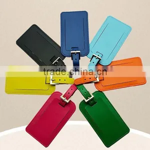 Promotional Fashion Custom PU Leather Travel Personalized Business Travel Leather Luggage Tags thumbnail-1