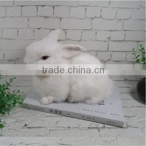 Garden Decors Stuffed Toy Easter Bunny Minature Fur Animal Figurines thumbnail-5