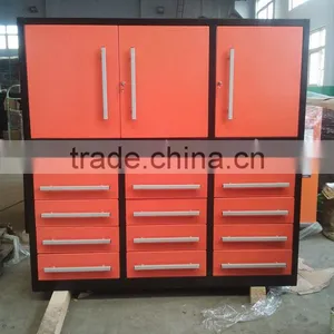 Single Rail With Chest and Drawers Tool Cabinet thumbnail-1