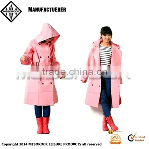 New Arrived EVA Fashion Women Medium-long Trench Rain Coats thumbnail-1