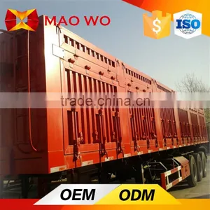Low Price Tri-axle Open Van Transport Semi Trailer for Sale Export Africa thumbnail-2