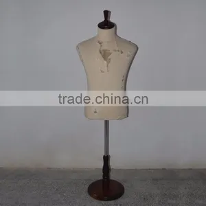 Worn Out Fabric Upper Body Retro Man Tailor Mannequin Display thumbnail-2