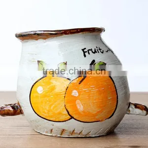 Creative Interior Decoration Hand-painted Ceramic Cartoon Flower Pot for Succulents thumbnail-3