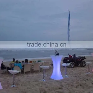 Glowing Led Illuminated Furniture/led High Top Cocktail Table thumbnail-1