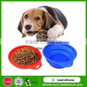 Collapsible Silicone Pet Dog Bowl,Silicone Foldable Pet Feeding Bowl thumbnail-1