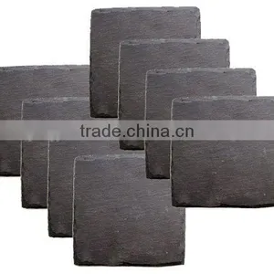 2014 Hot Selling Natural Rough Edge Square Elegant Slate Coaster for Tableware and Kitchenware thumbnail-1