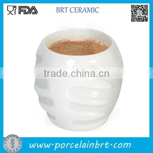 Hand Sculpture Pattern Ceramic Hug Mug thumbnail-1