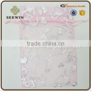 Convenient Transparent Organza Gift Bag With Printing Customerized Pattern With Drawing Pouch thumbnail-2