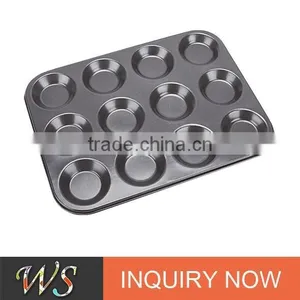 12 Cups Carbon Steel Bun-tin Pan thumbnail-1