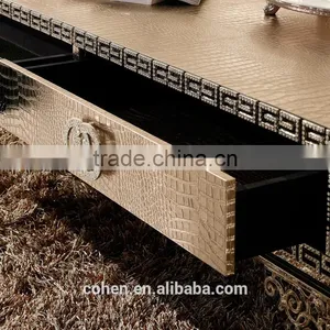 2015 New Arrival Stainless Steel Legs pu Covering Center Coffee Table thumbnail-3