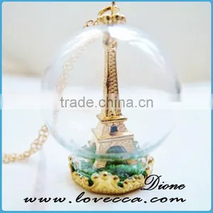 Mini Glass Dome Hanging Clear Glass Balls Rose in Glass Dome thumbnail-2
