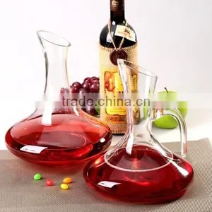 High-end Mouth Blown Glass Decanter Glass Wine Decanter With Handle thumbnail-1