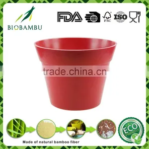 Wholesale Reusable Environmental Bamboo Fiber Garden Flower Pot thumbnail-3