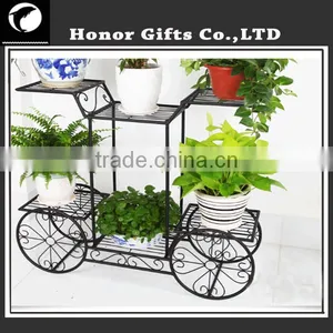 Indoor Outdoor Garden Metal Wire Flower Pot Plant Stand Wrought Iron Plant Stands thumbnail-3