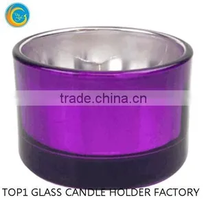 Multi Candle Holders Flared Tealight Glass Cup Purple Glass thumbnail-1
