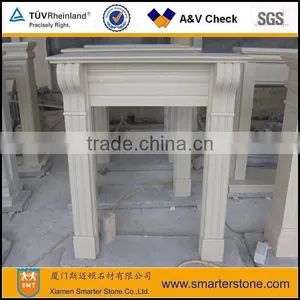 Beige Artificial Marble Fireplace thumbnail-1