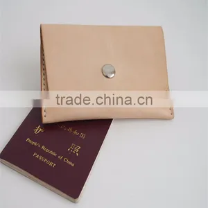 High Quality Passport Holder Two Card Slots One Slot for Passport Wholesale Woman Wallet Real Leather Passport Wallet thumbnail-1