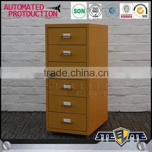 Household Furniture Under Desk 6 Metal Drawer Cabinet Storage Locker With Caster thumbnail-1
