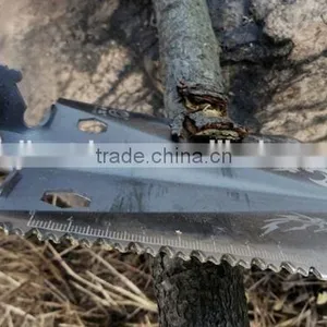 New Design Multifunction Outdoor Survival Tool Kit Shovel Saw Knife Hoe Firestarter thumbnail-3