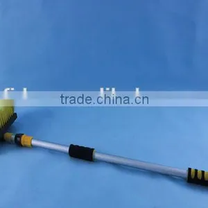 Telesopic Long Handle Water Flow Brush for Washing Trucks Boat and House Cleaning thumbnail-1