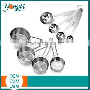 Metal Cooking Measur Tools 4pieces Set Stainless Steel Kitchen Cups Measuring Tools thumbnail-1