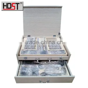 Price Benefits Wholesale 18/8 Stainless 72pcs Wooden Boxes Cutlery thumbnail-1