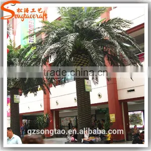 Artificial Date Palm Tree Hight Quatily Landscaping Garden Decoration Fiberglass Large Colorful Coconut Palm Tree for Sale thumbnail-1