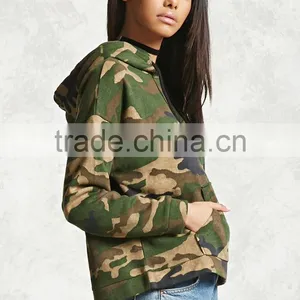 Custom Clothing Manufacturers, Pullover Custom Hoodies Long Sleeves Camo Print Custom Brand Branded Hoody thumbnail-3