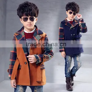 New Fashion Kids Woodland Winter Coats Grid Jacket For Boys thumbnail-1