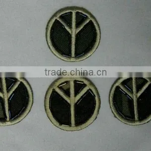Machine Embroidery Iron on Peace Badges thumbnail-1