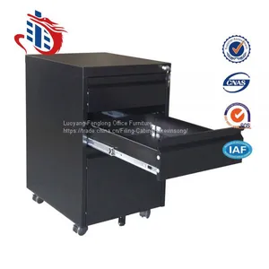 Multi-functional Movable Mobile Pedestal 3 Drawer Metal File Cabinets thumbnail-3