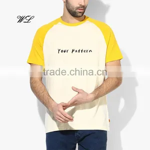 Man T-shirt Blank Branded Logo Cheap Apparel Cotton Raglan Sleeve T-shirts thumbnail-1
