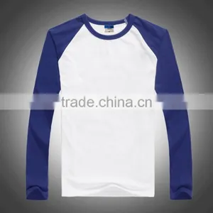 Good Quality and Fashion Male Long Sleeve Raglan T Shirt Round Sleeve t Shirt for Men thumbnail-3