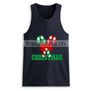 Latest Fashion Printing Design Custom Wholesale Mens 100 Cotton Tank Top thumbnail-3