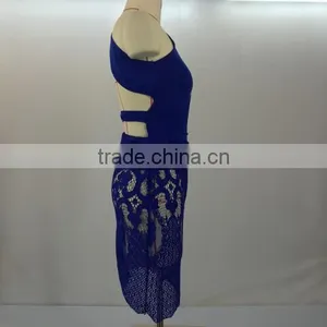 2017fashion Lace Sexy Shoulder Dress Dress Women thumbnail-3