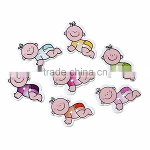 Lovely Mixed Two Holes Baby Shower Decoration Wood Sewing Scrapbooking Button thumbnail-1