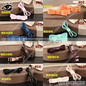 Different Colors Patent Leather Bowknot For Shoe Decorations thumbnail-1
