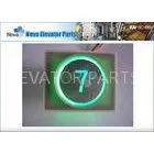 Green Elevator Control System , AC12V / AC24V Elevator Electric Switch With Braille thumbnail-1