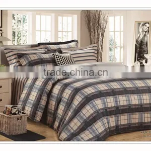 Domitory Cotton Stripes&grid 3 Pcs Single Duvet Cover Set thumbnail-2
