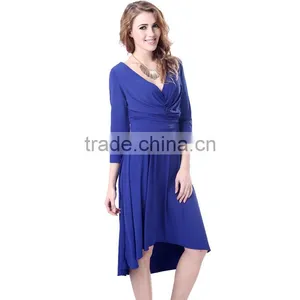 Attractive Fashion Royal Blue Wholesale Casual Dresses thumbnail-1