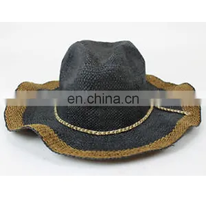 2015 New Fashion Casual Summer Sunscreen Medium Brim Cap Women Straw Hat thumbnail-2