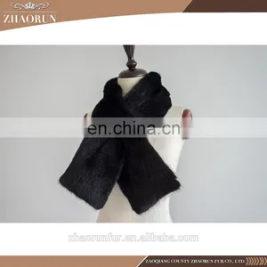 2016 Winter Elegant Fur Scarf Genuine Mink Fur Muffler for Lady thumbnail-3