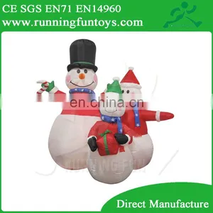 Small Outdoor Inflatable Christmas Snowman, Home Decorations Inflatable Snowman thumbnail-2
