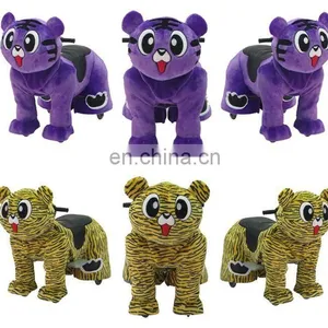 HI Colorful Tiger Plush Zoo Animal Electric Scooter Animal Ride for Kids thumbnail-4