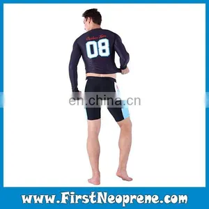 Black Carton Printing Men Style Long Sleeve Rashguards thumbnail-3