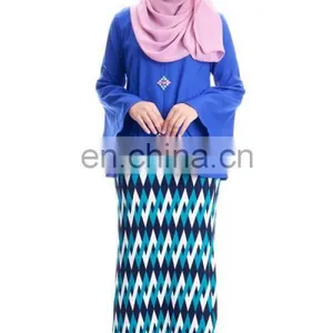 2017 Modern Malaysia Flare Sleeve Muslim Dress Baju Kurung for Women Maxi Dress thumbnail-4